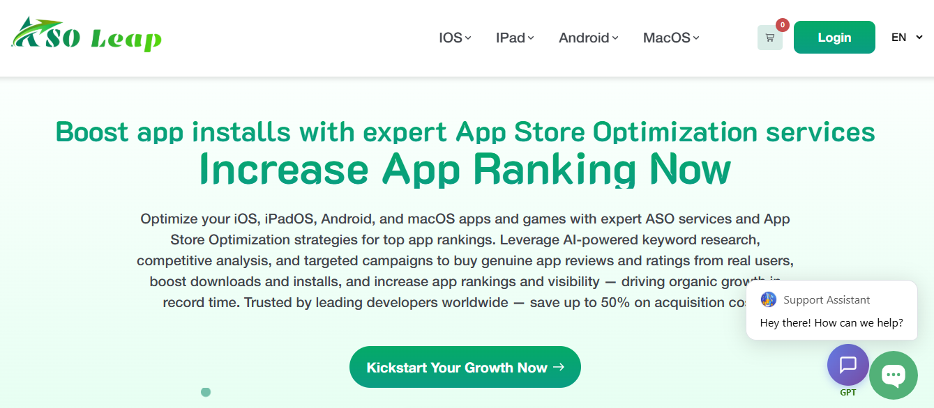 ASO Leap combines real user reviews with a methodical ASO optimization strategy to create a long-term growth foundation for app developers