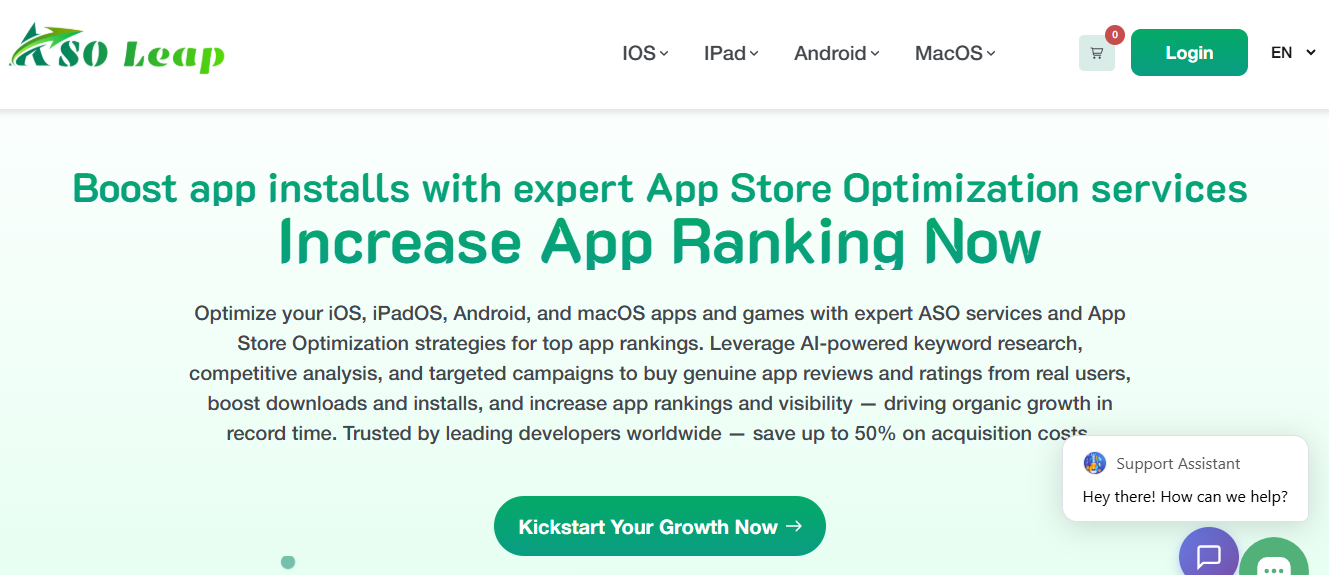 ASO Leap is a specialized solution focused on using physical iPad devices