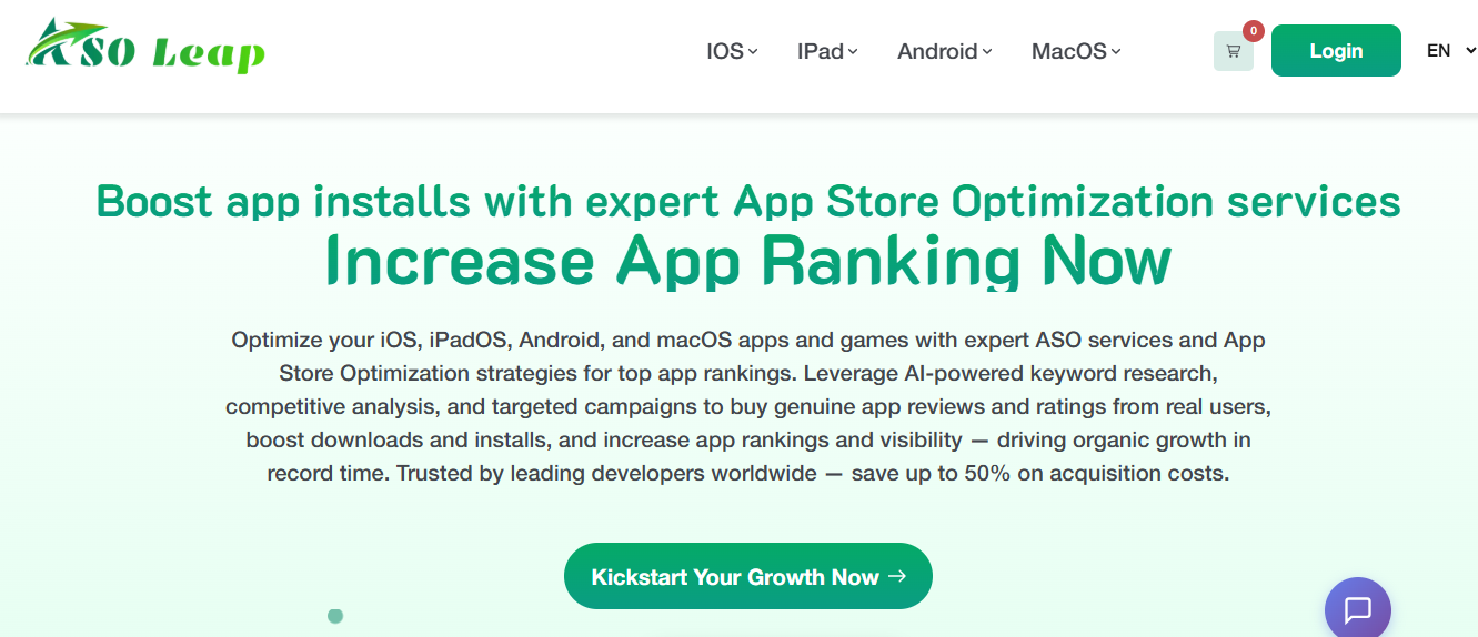 ASO Leap provides professional Buy macOS App Reviews services through a safe and natural operating system